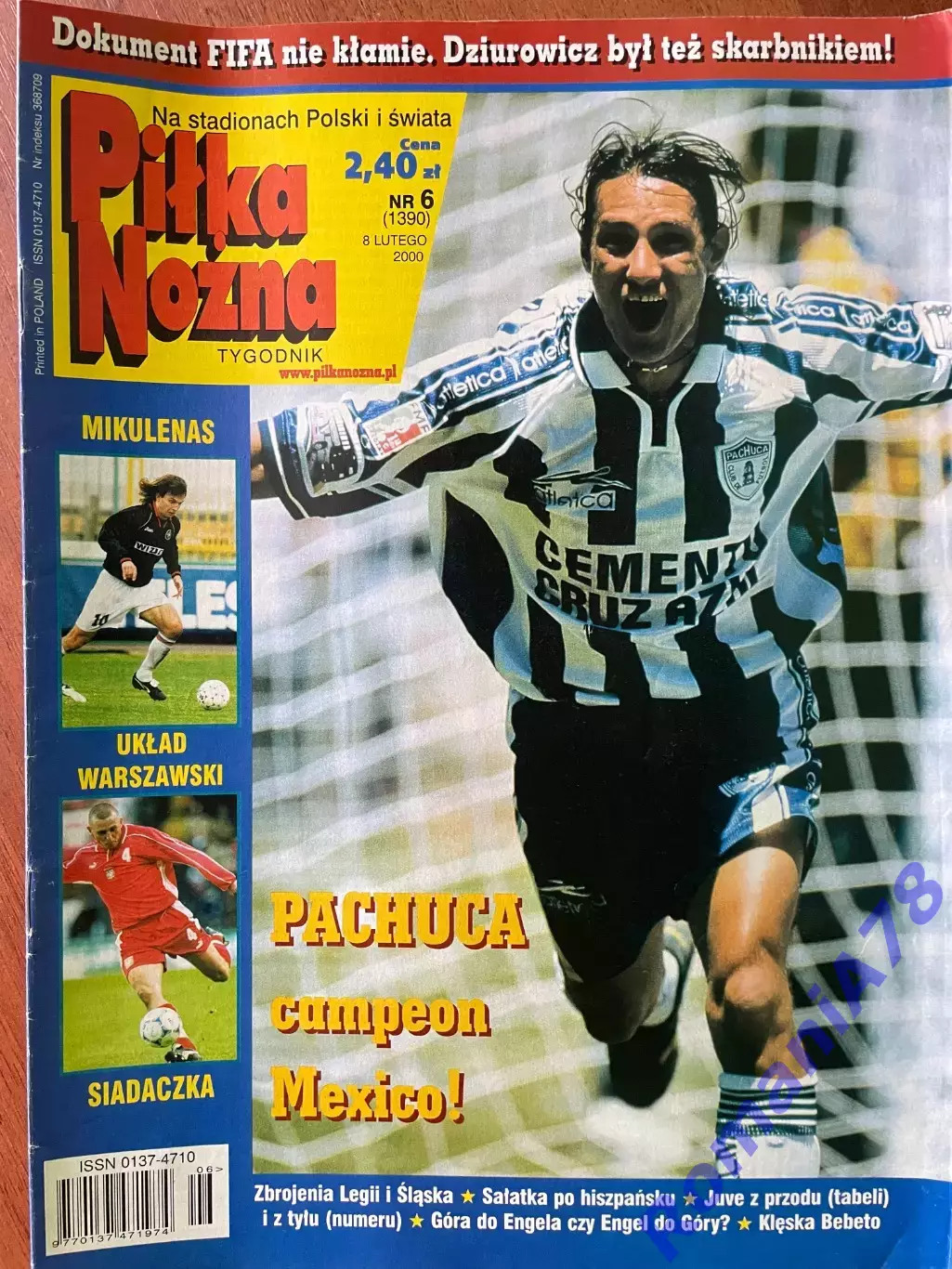 Журнал. Футбол Pilka Nozna N6/ 2000.Постер Сельта,Йерро,Таккінарді.