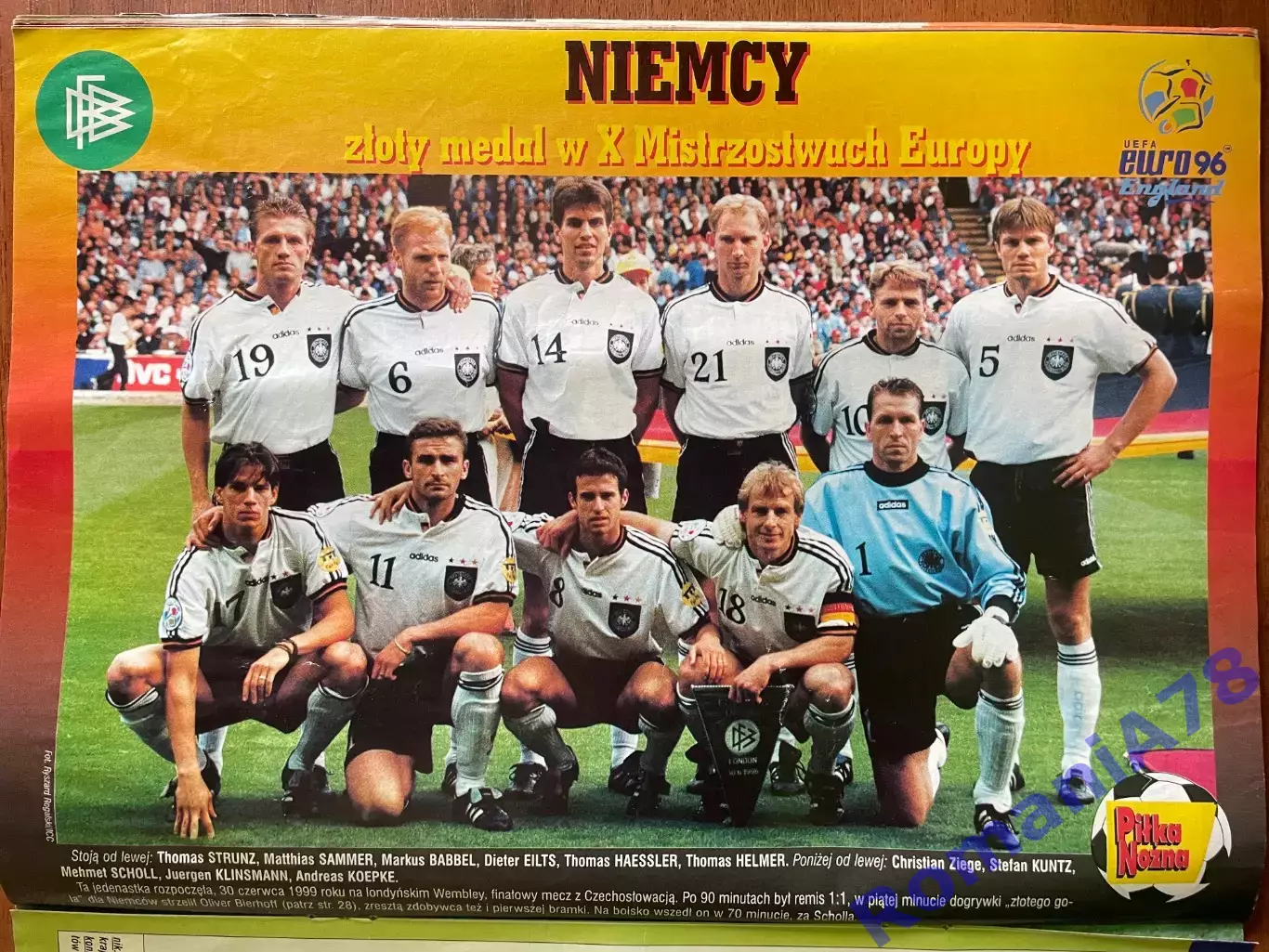 Журнал. Футбол Pilka Nozna N23/ 2000.Постер Апсенал,Німеччина 2