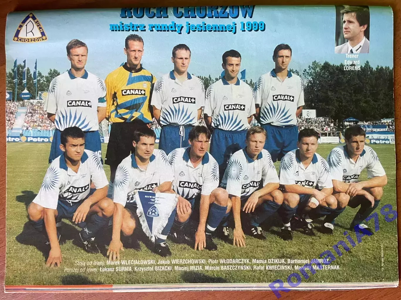 Журнал. Футбол Pilka Nozna N46/1999 Постер Рух,Барселона,Бразилія 1