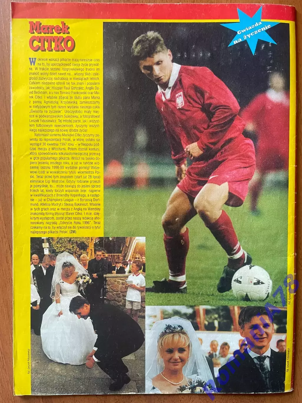 Журнал. Футбол Pilka Nozna N28/1999 Постер Цитко,Павлак,Зірки 2