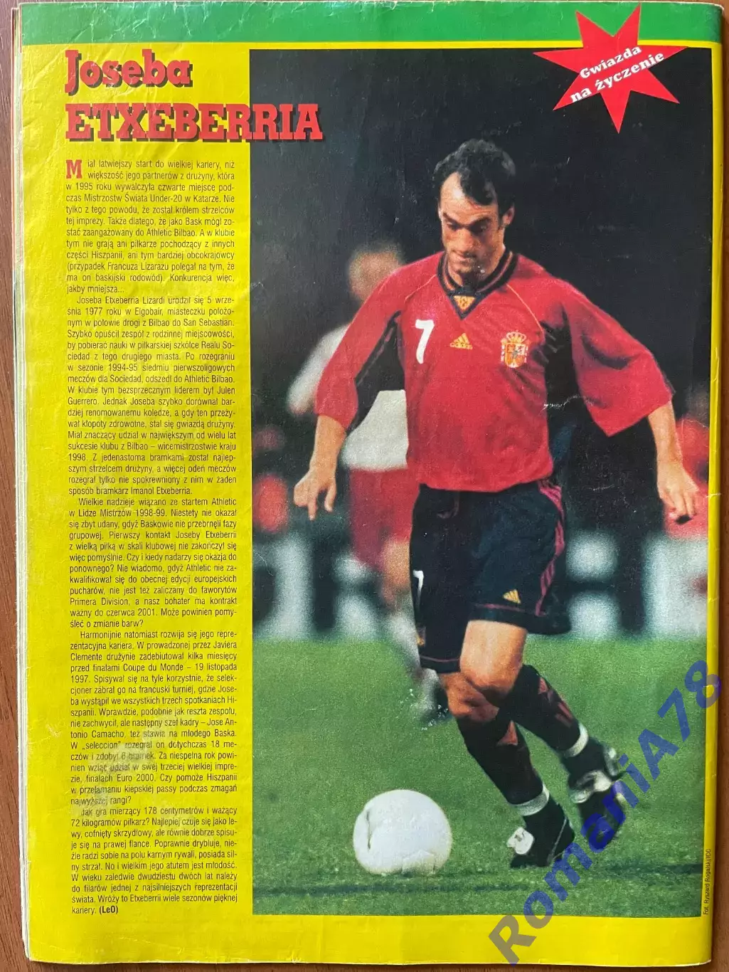 Журнал. Футбол Pilka Nozna N38/1999 Постер Еччеберія,Компала. 1
