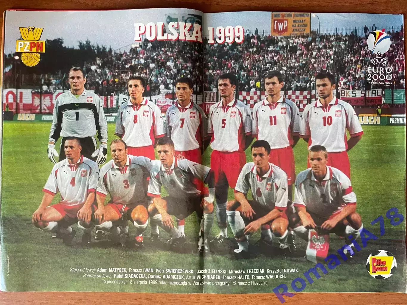Журнал. Футбол Pilka Nozna N35/1999 Постер Польща 1