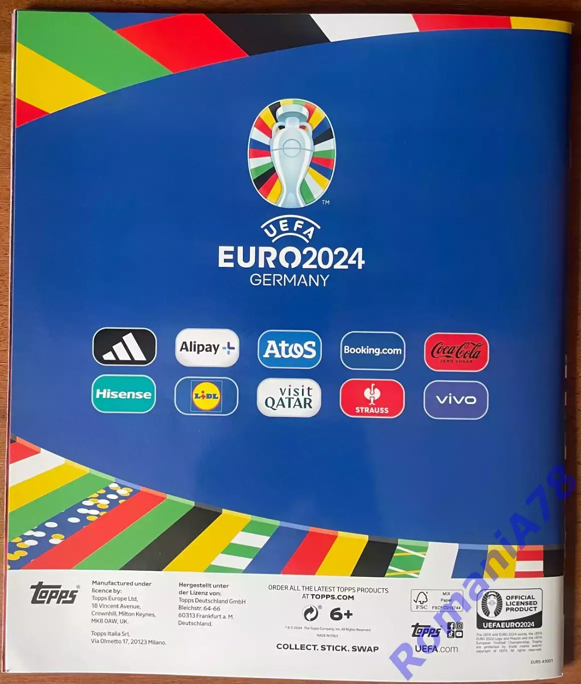 Футбол.Альбом.Чемпіонат Європи 2024 Topps.Порожній альбом. 3