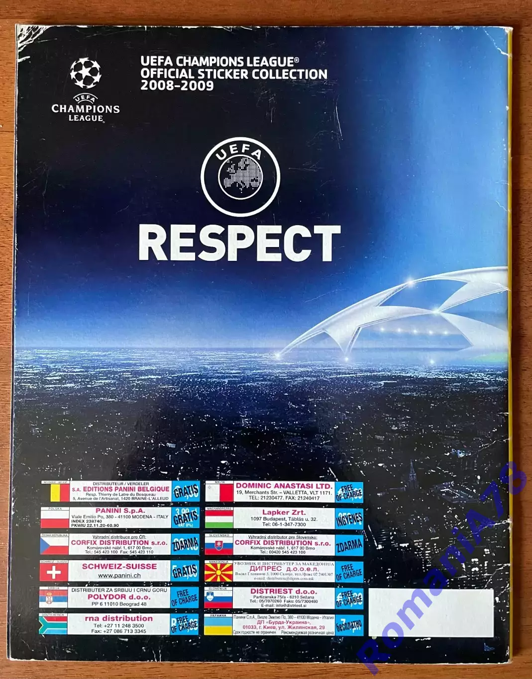 Альбом.Panini UEFA Champions League 2008-2009 1