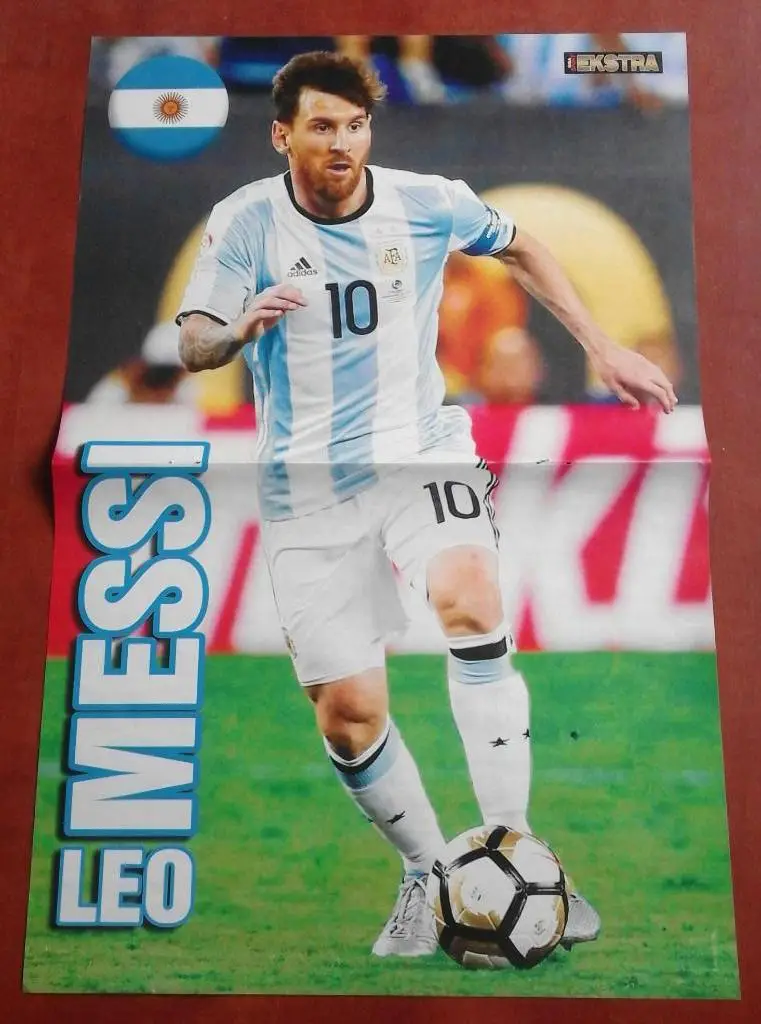 Двосторонній постер з журнала Gigasport/Мессі і Мбаппе