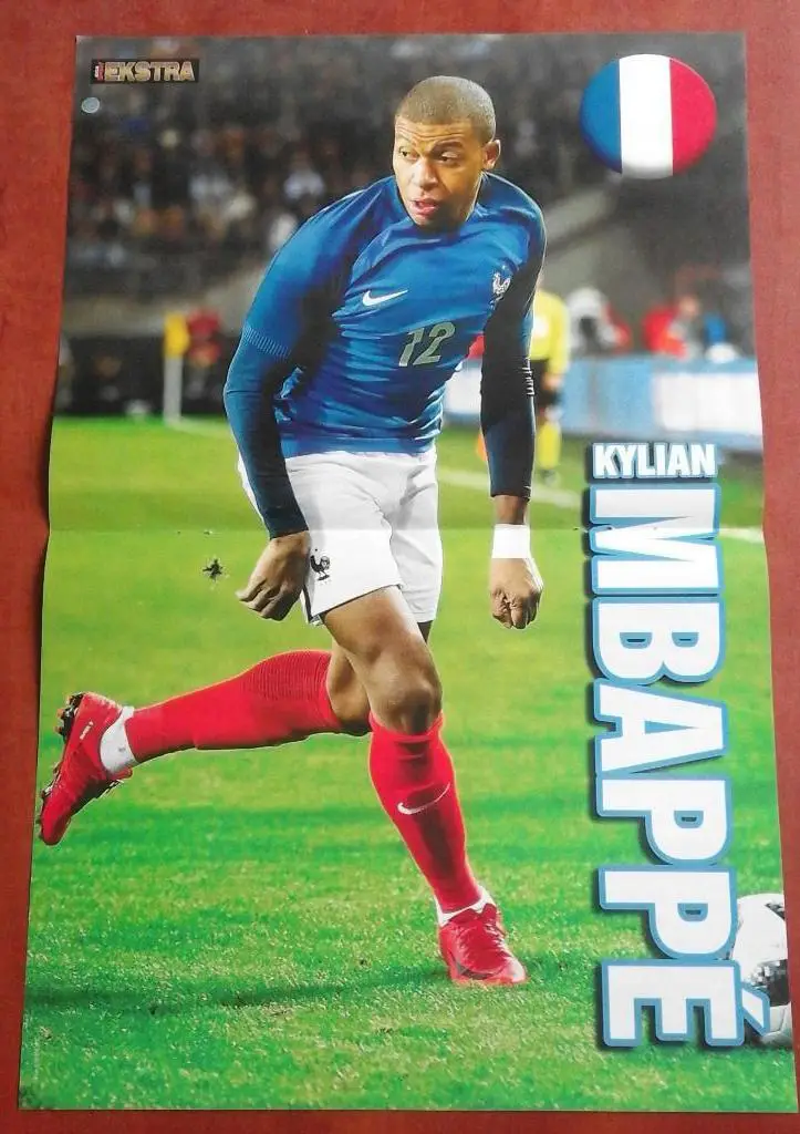 Двосторонній постер з журнала Gigasport/Мессі і Мбаппе 1