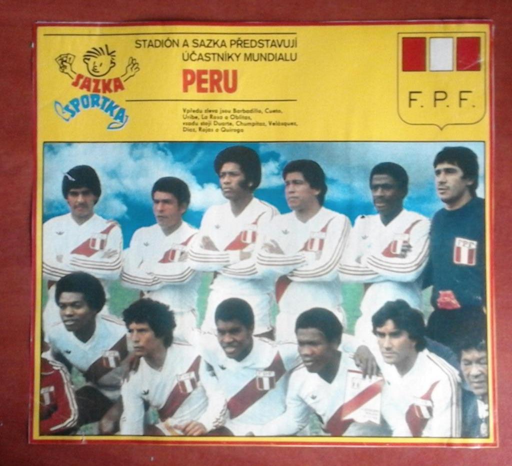 Постер.Из журнала Stadion/Стадион.Сборная Перу.