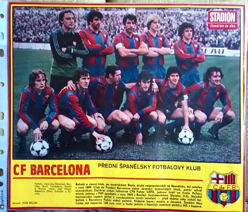 Постер из журнала Стадион. Stadion. Барселона.