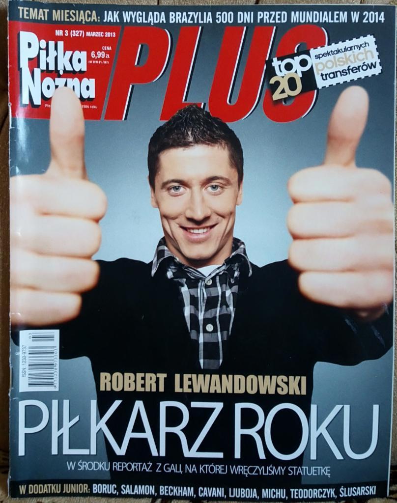 Журнал. Pilka Nozna Plus N3/2012.Постер Левандовски, Кавани.