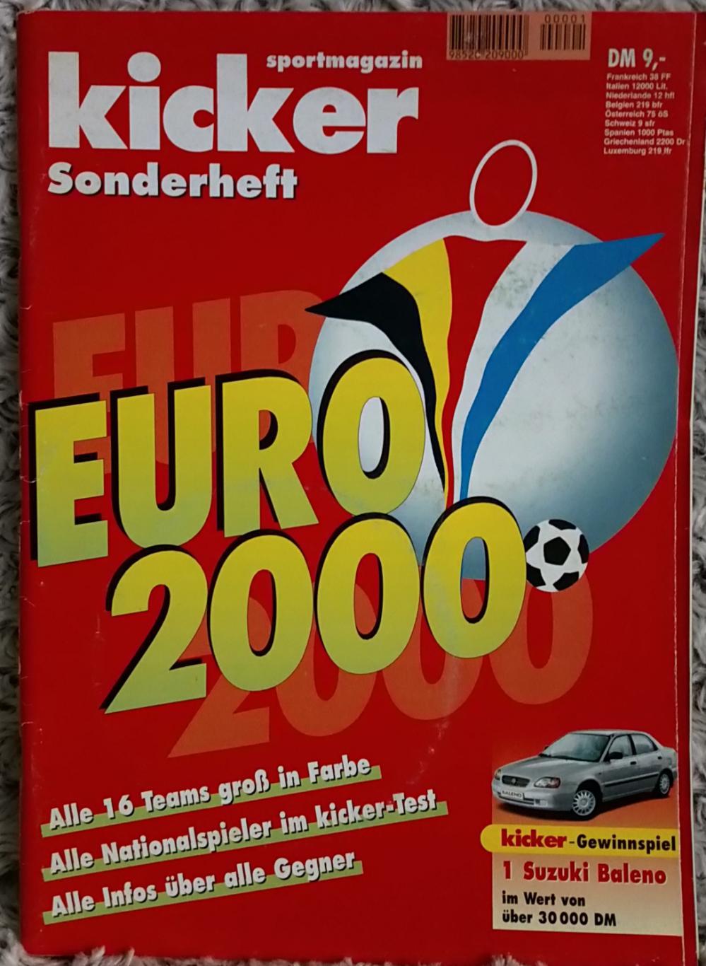 Футбол.Спецвыпуск.Kicker.Чем пионат Европы-2000..
