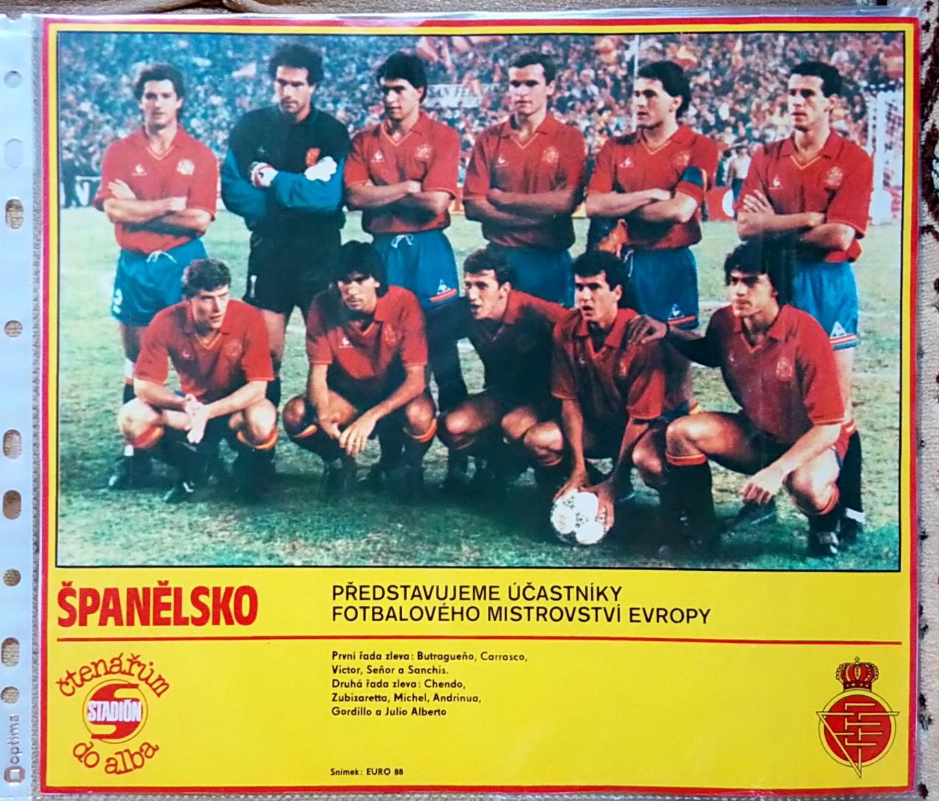 Футбол. Постер з журнала Stadion/ Стадіон. Іспанія.