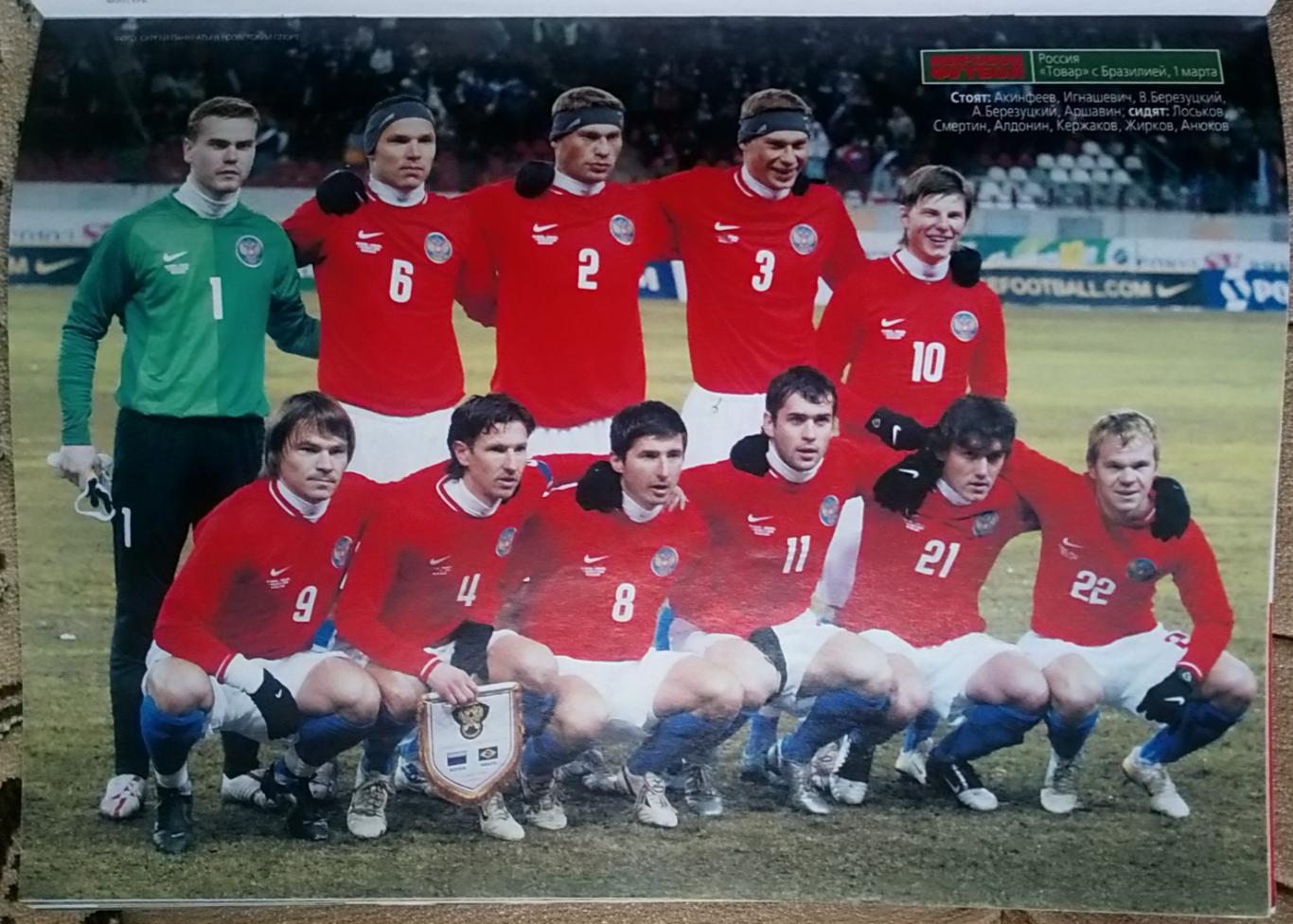 Журнал. Мировой Футбол. Квітень 2006.Постер Бразилія. 2
