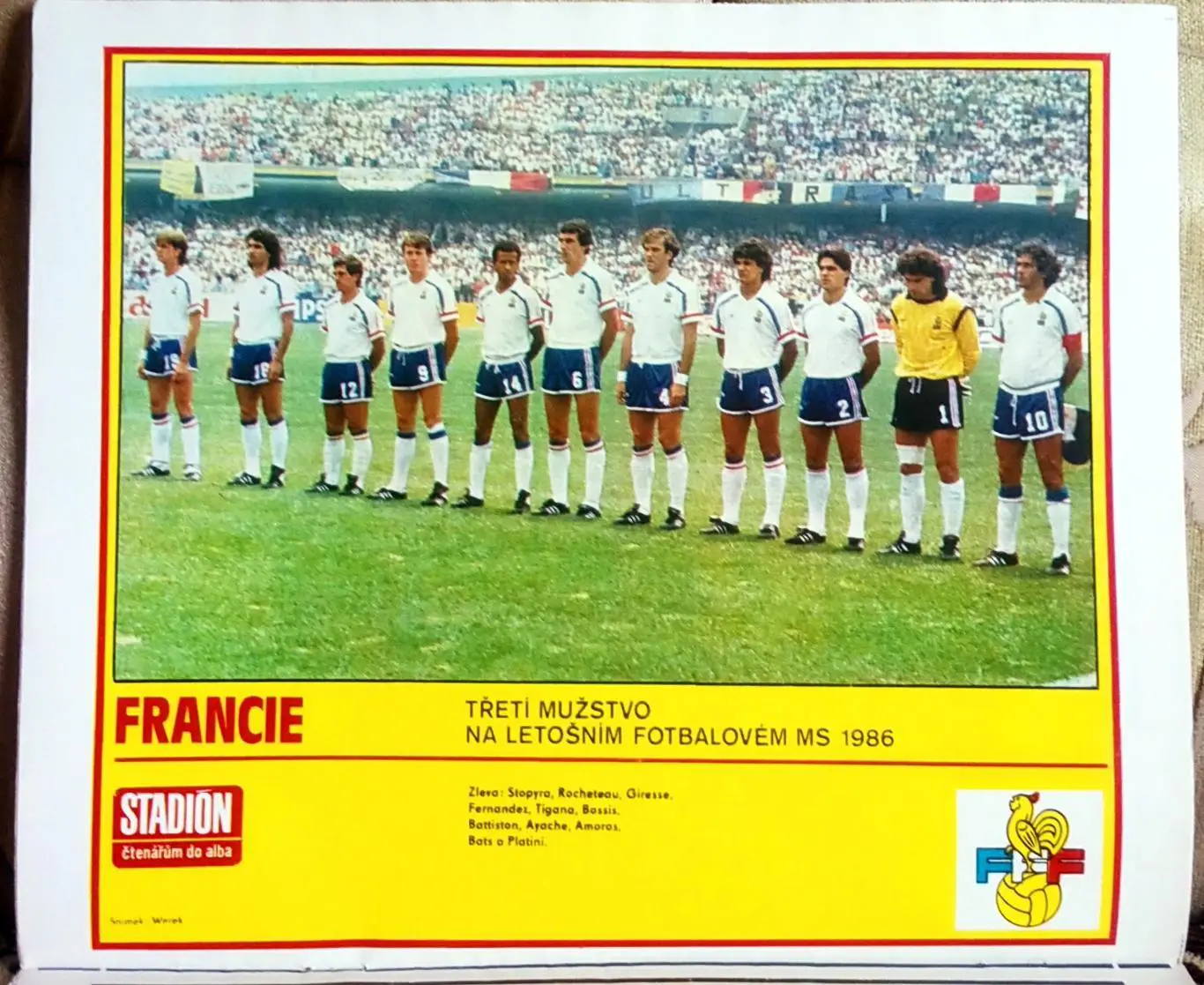 Журнал. Стадіон. Stadion. N 33/1986.Постер Франція. 1