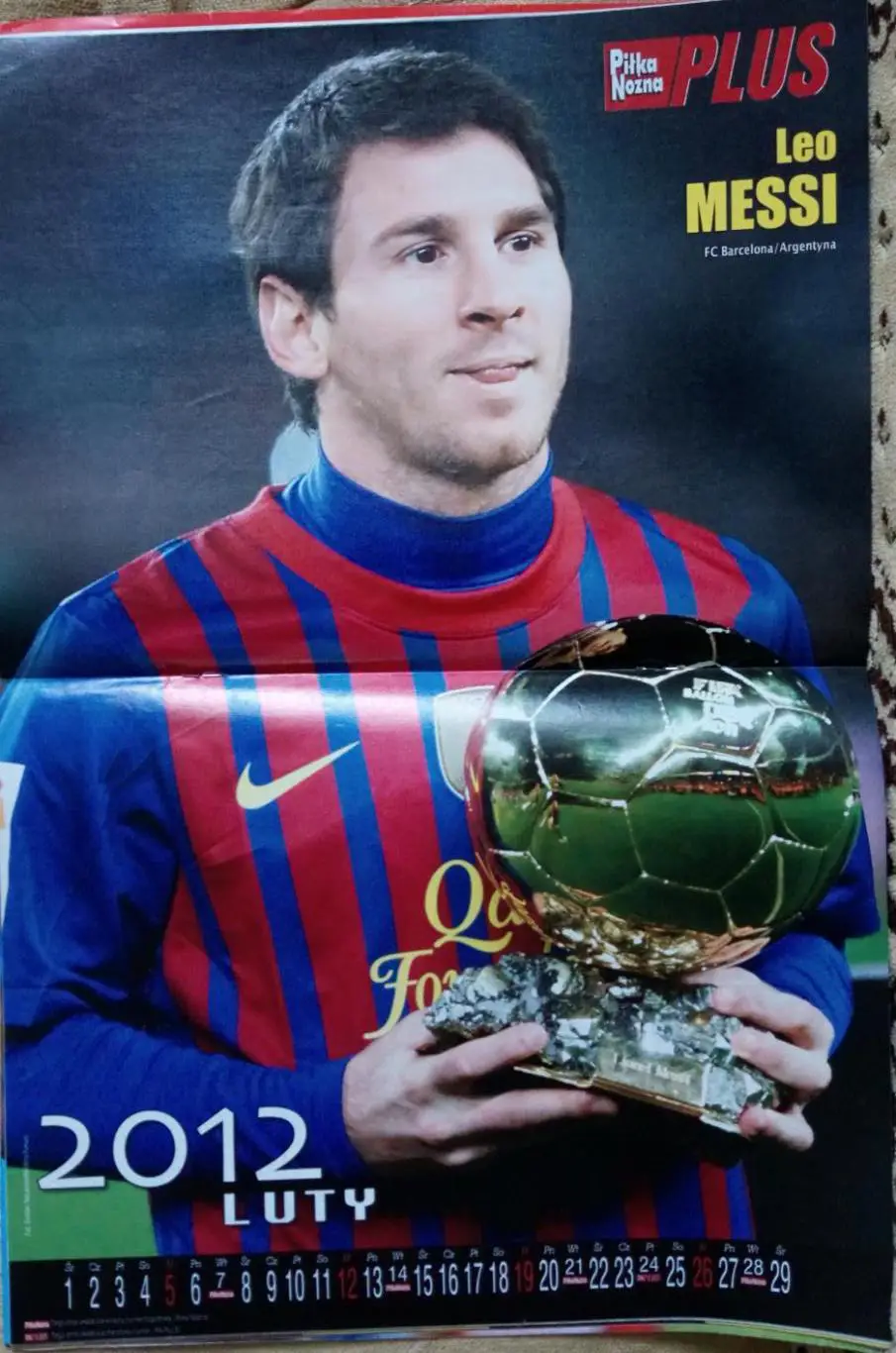 Журнал. Футбол. Pilka Nozna Plus N2/2012.Постер Мессі, Ді Марія. 2
