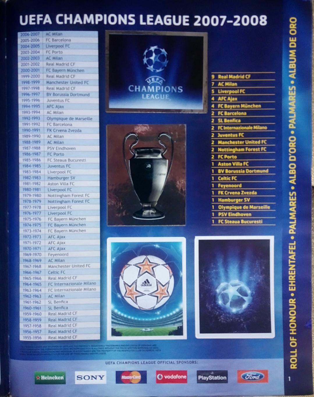 Футбол. Panini. Ліга Чемпіонів 2007-2008. 2