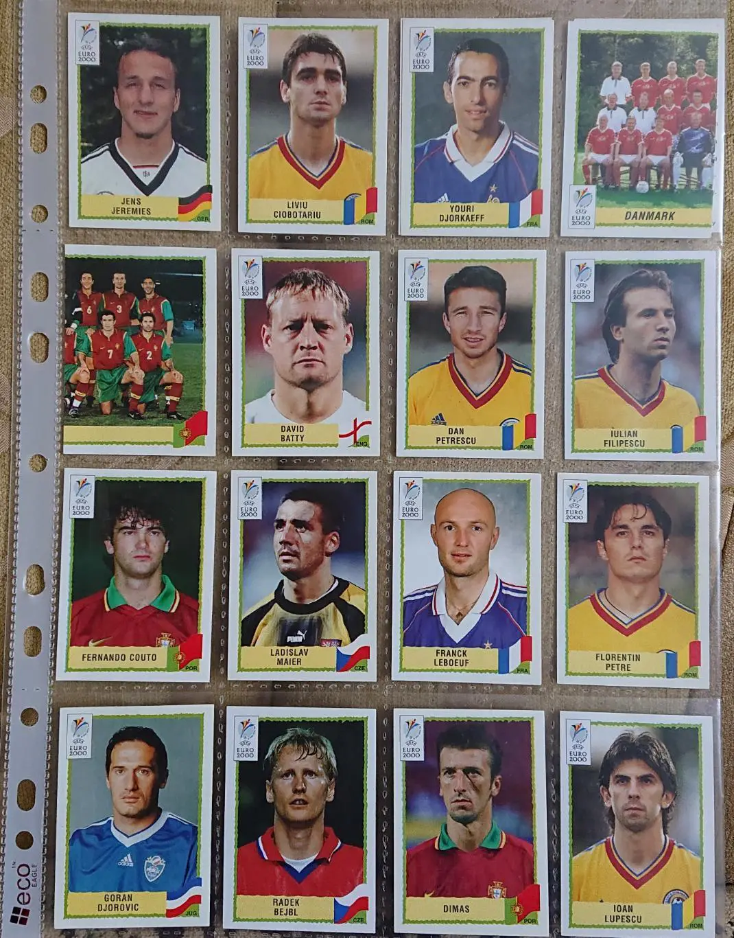 Футбол.Наклейки.Panini.Чемпі онат Європи-2000.Поштучно.