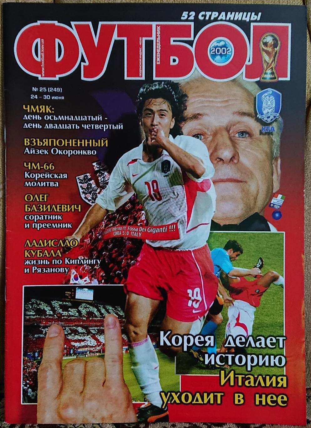 Футбол.ЖурналN25/2002.Постер Італія,Корея