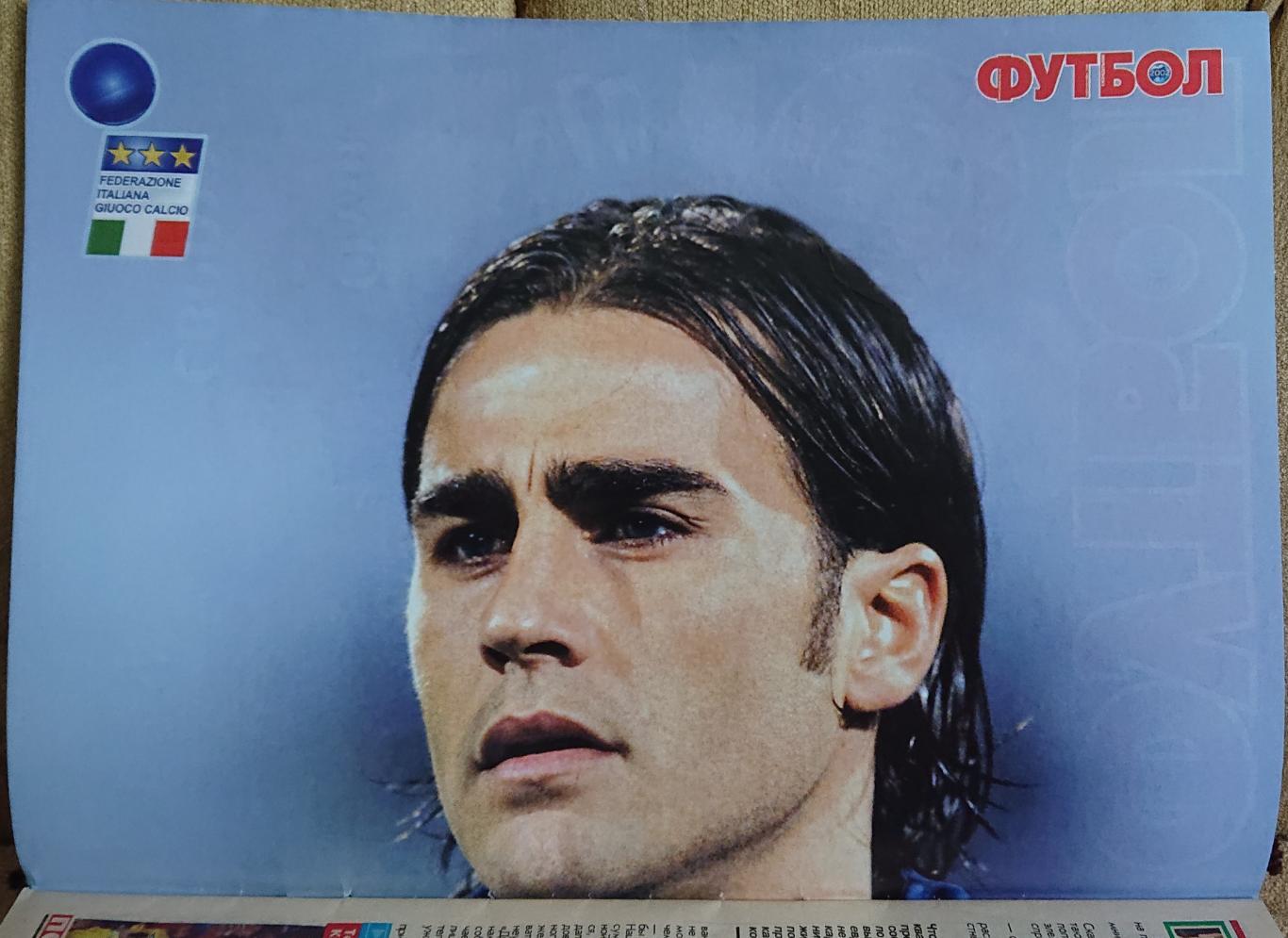 Футбол.ЖурналN31/2002.Постер Каннаваро,Італія. 2