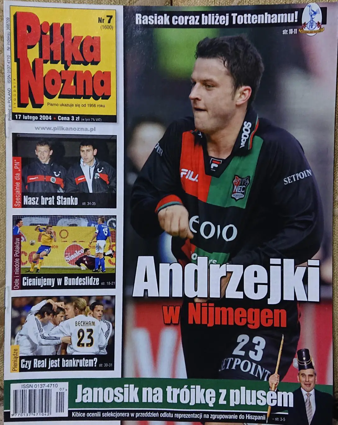 Журнал. Футбол Pilka Nozna N7/2004.Постер Косовські.