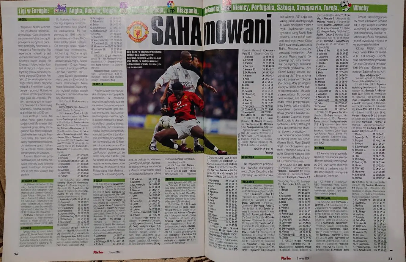 Журнал. Футбол Pilka Nozna N9/2004.Постер Маккарті. 2