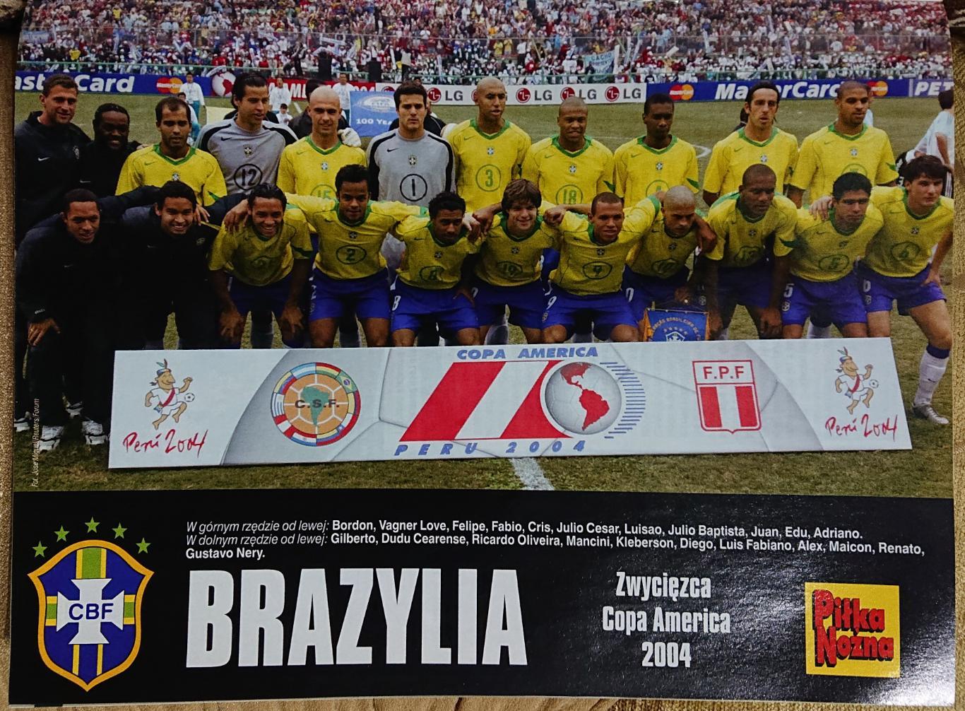 Журнал. Футбол Pilka Nozna N31/2004. Постер Бразилія. 1