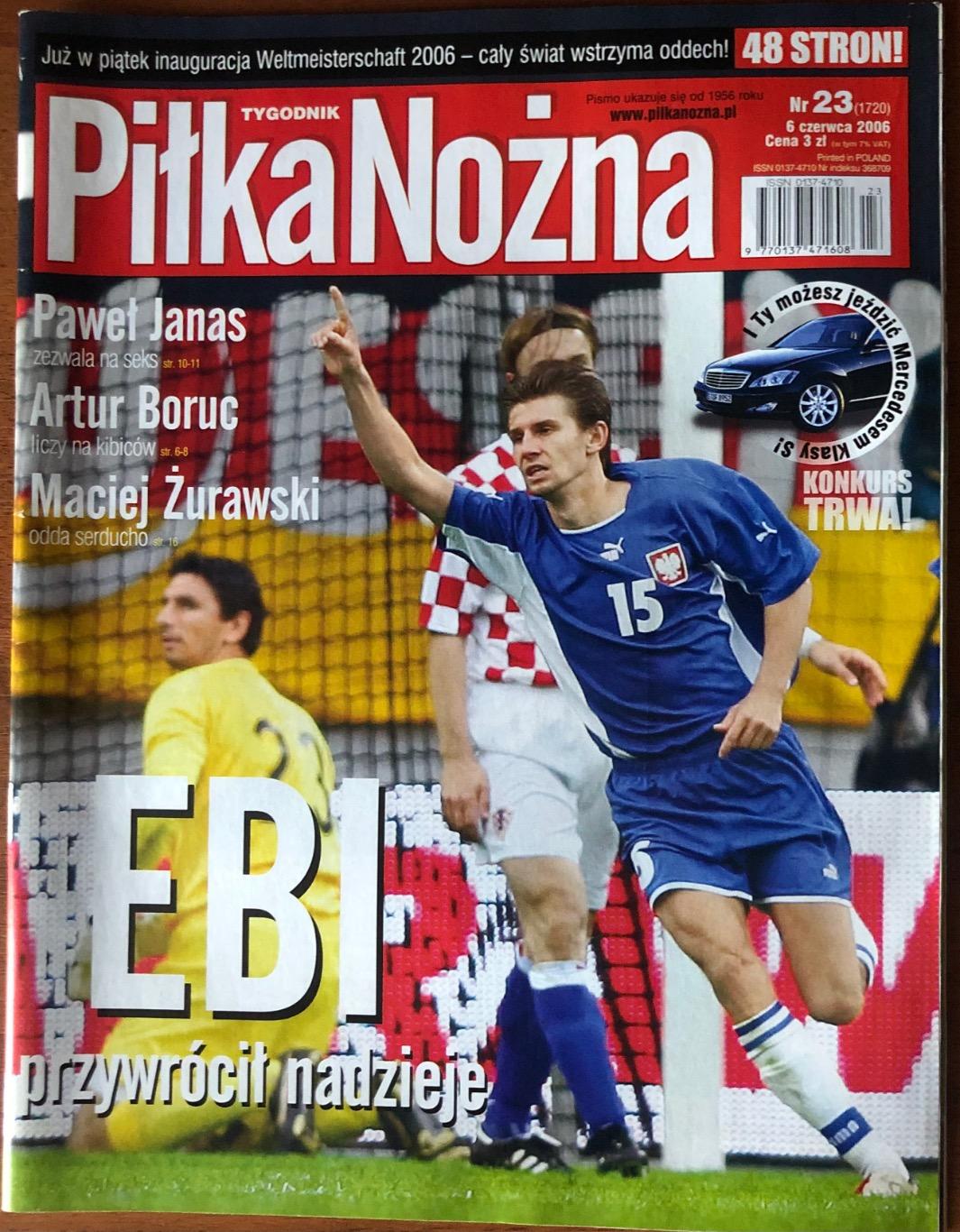 Журнал. Футбол Pilka Nozna N23/2006.Постер Польща