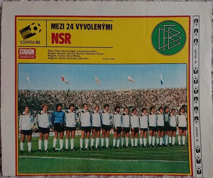 Футбол. Постер зжурналу Стадіон. /Stadion Німеччина