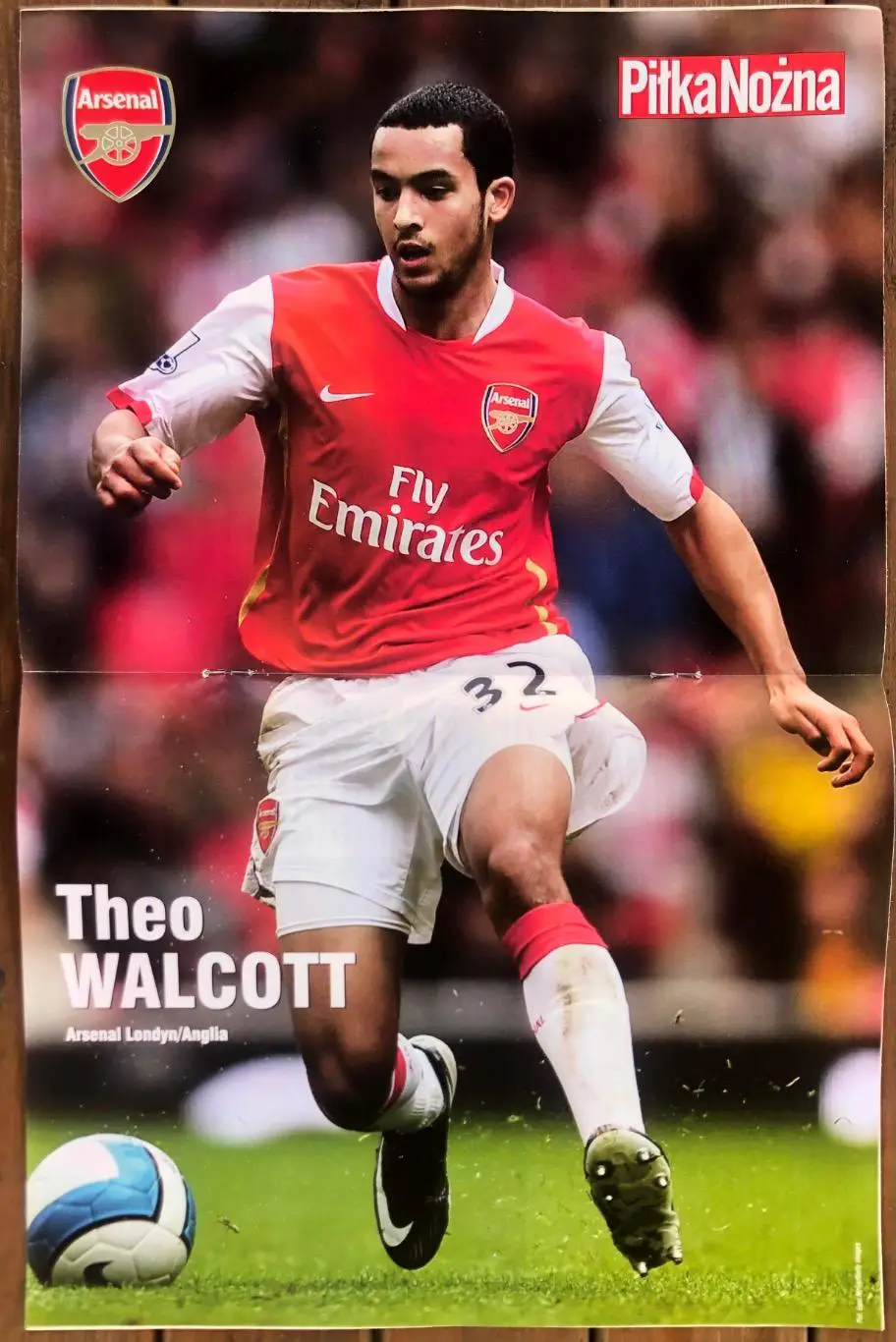 Журнал. Футбол Pilka Nozna N39/2008.Постер Уолкотт. 1