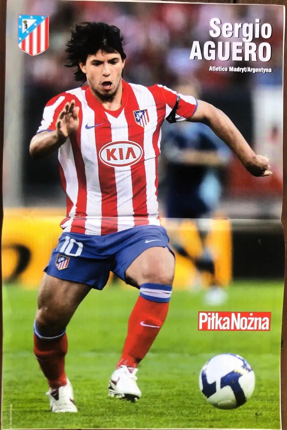 Журнал. Футбол Pilka Nozna N38/2008.Постер Агуеро 1