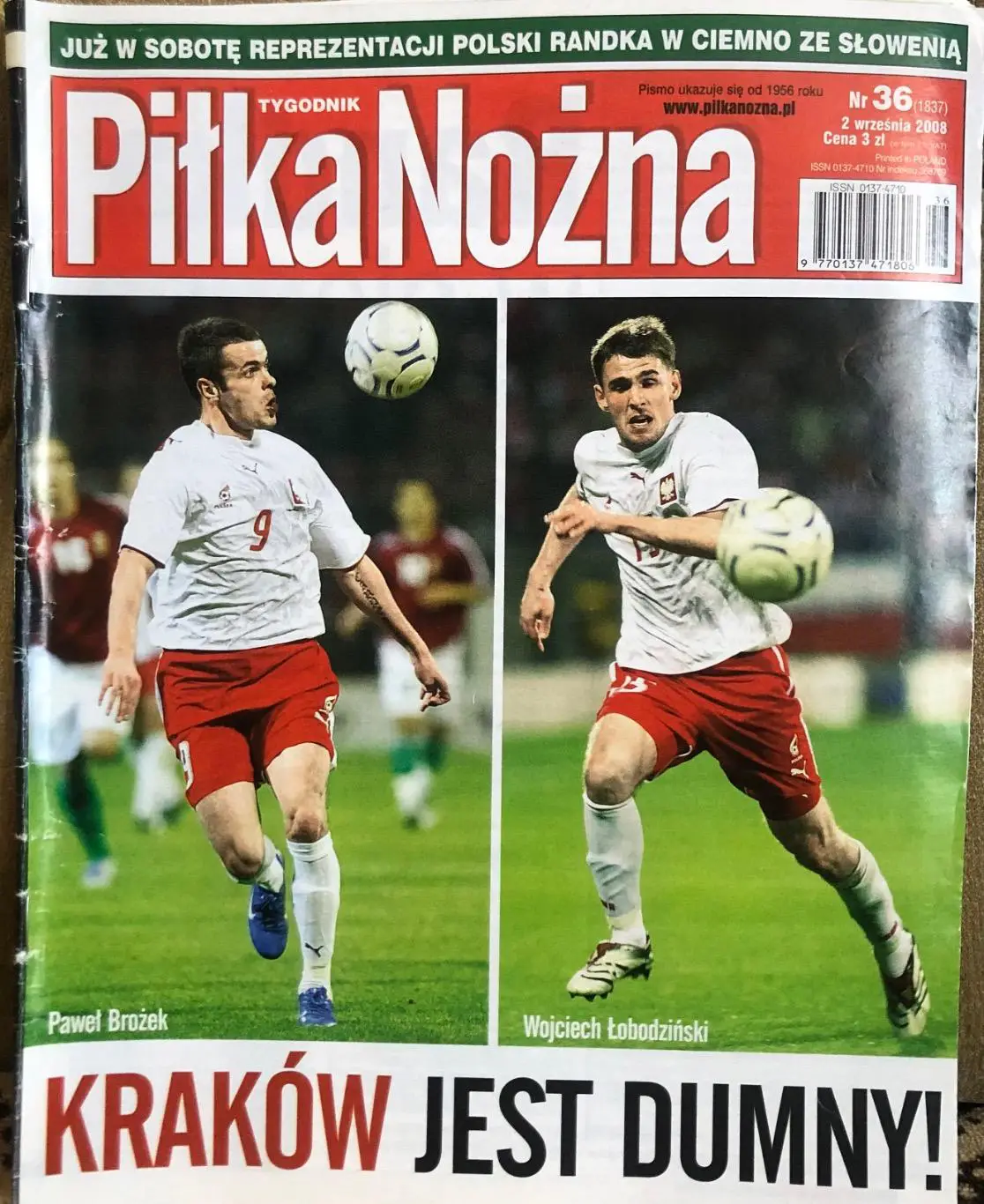 Журнал. Футбол Pilka Nozna N36/2008.Постер Клебер