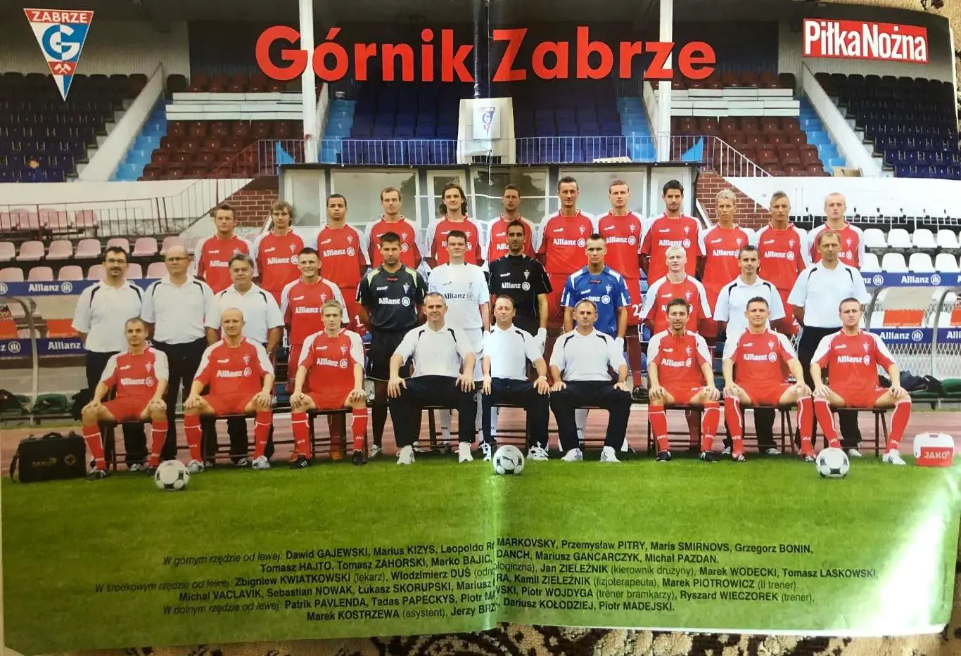 Журнал. Футбол Pilka Nozna N34/2008.Постер Гурнік,Арка 1