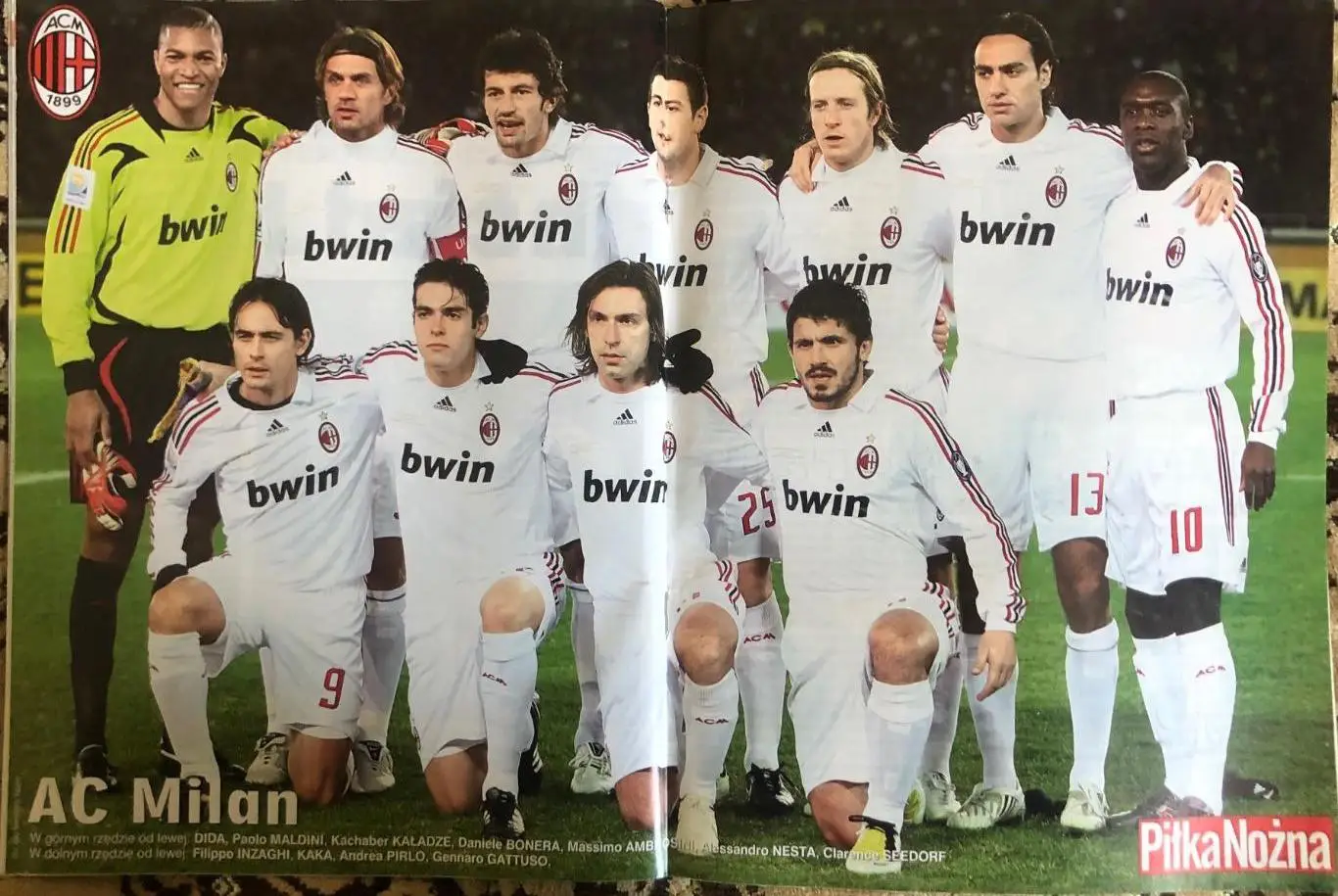 Журнал. Футбол Pilka Nozna N1/2008.Постер Мілан 1