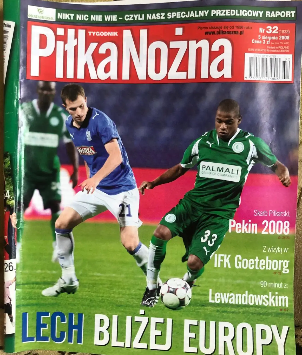 Журнал. Футбол Pilka Nozna N32/2008.Постер Лєх