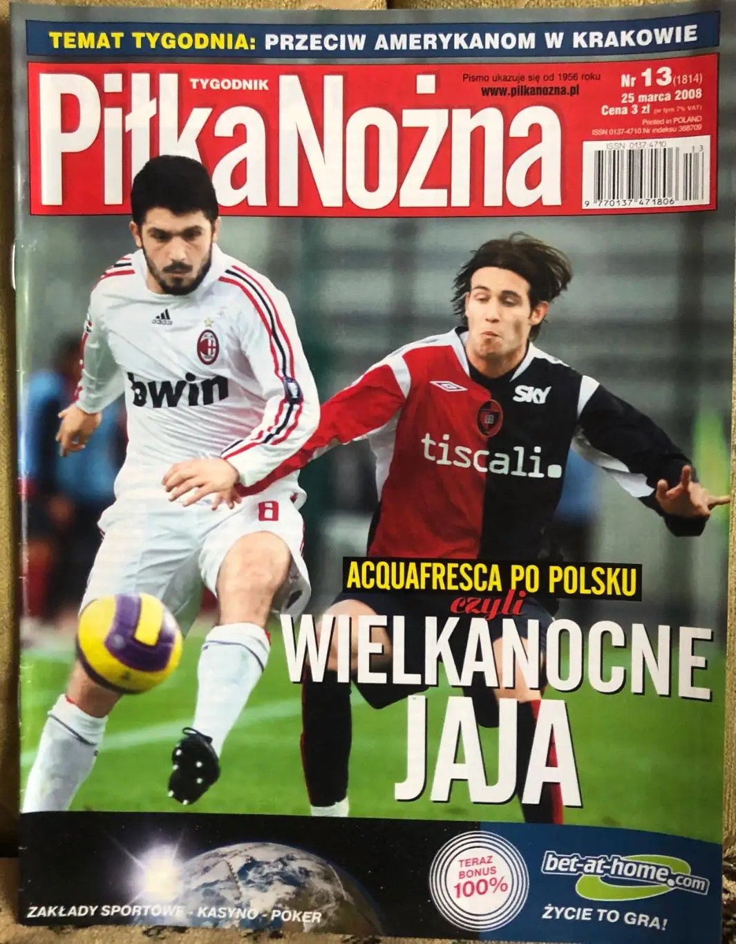 Журнал. Футбол Pilka Nozna N13/2008.Постер Барселона