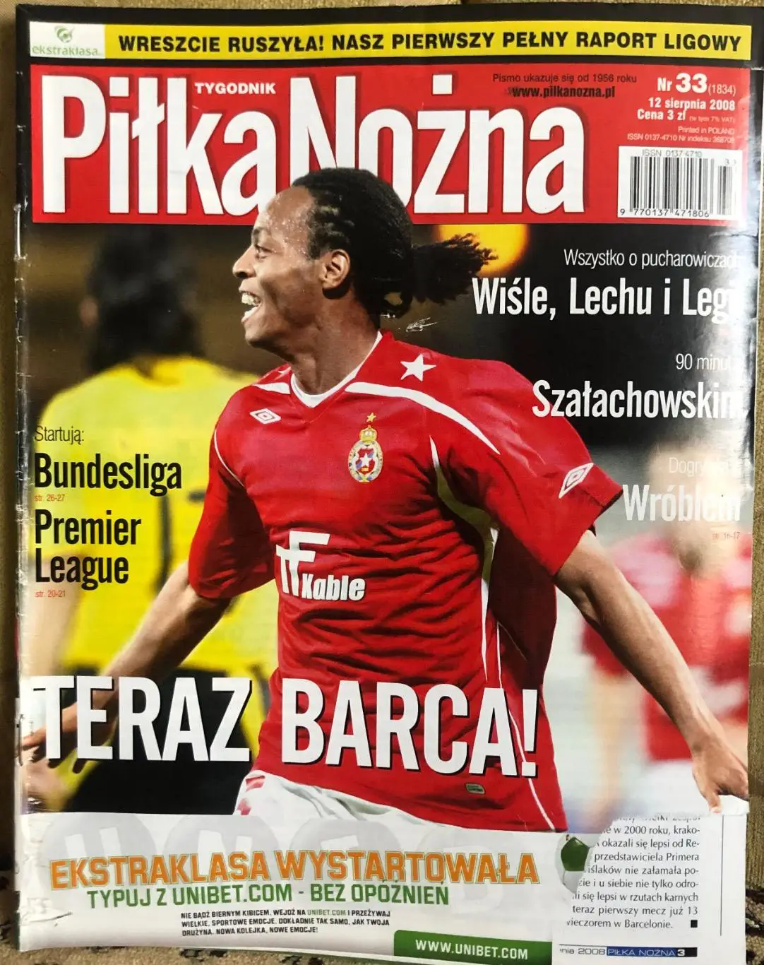 Журнал. Футбол Pilka Nozna N33/2008.Постер Краковія