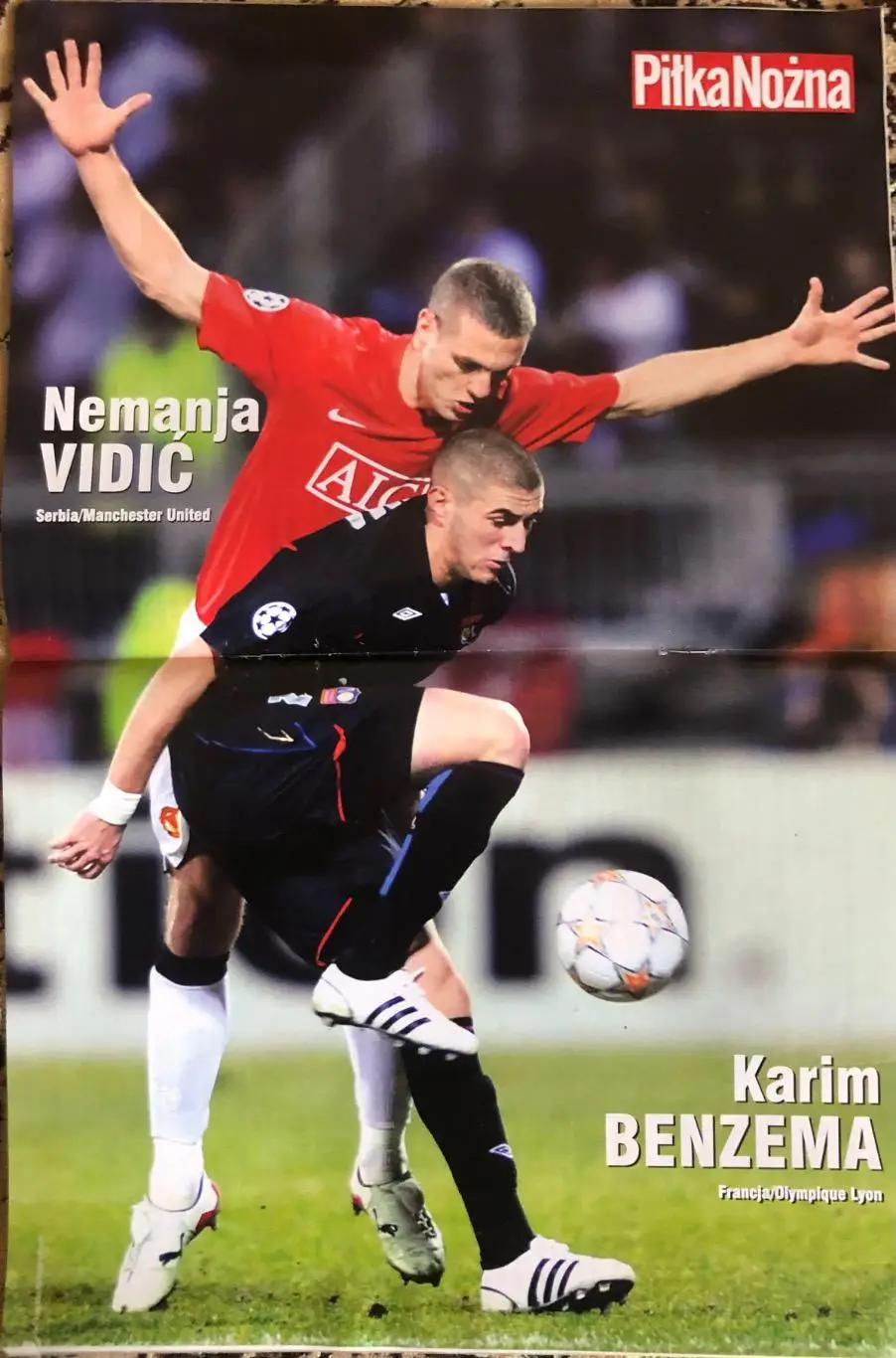 Журнал. Футбол Pilka Nozna N9/2008.Постер Відіч,Бензема 1