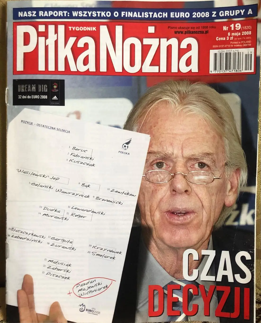 Журнал. Футбол Pilka Nozna N19/2008.Постер Модріч