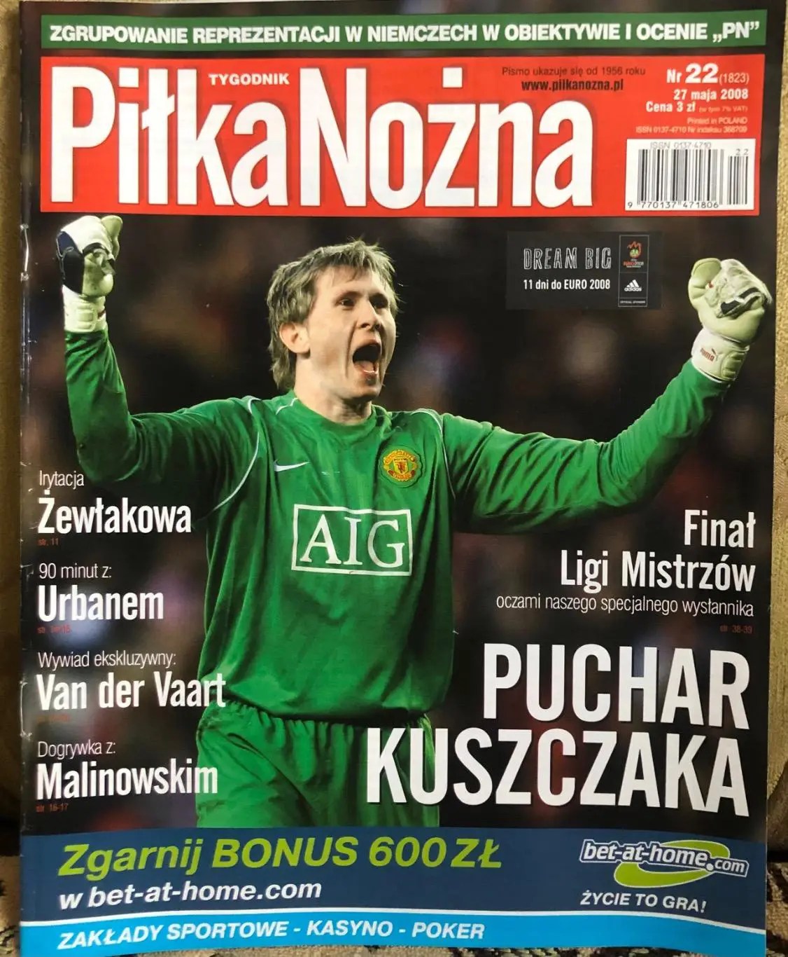 Журнал. Футбол Pilka Nozna N22/2008.Постер Ван дер Варт