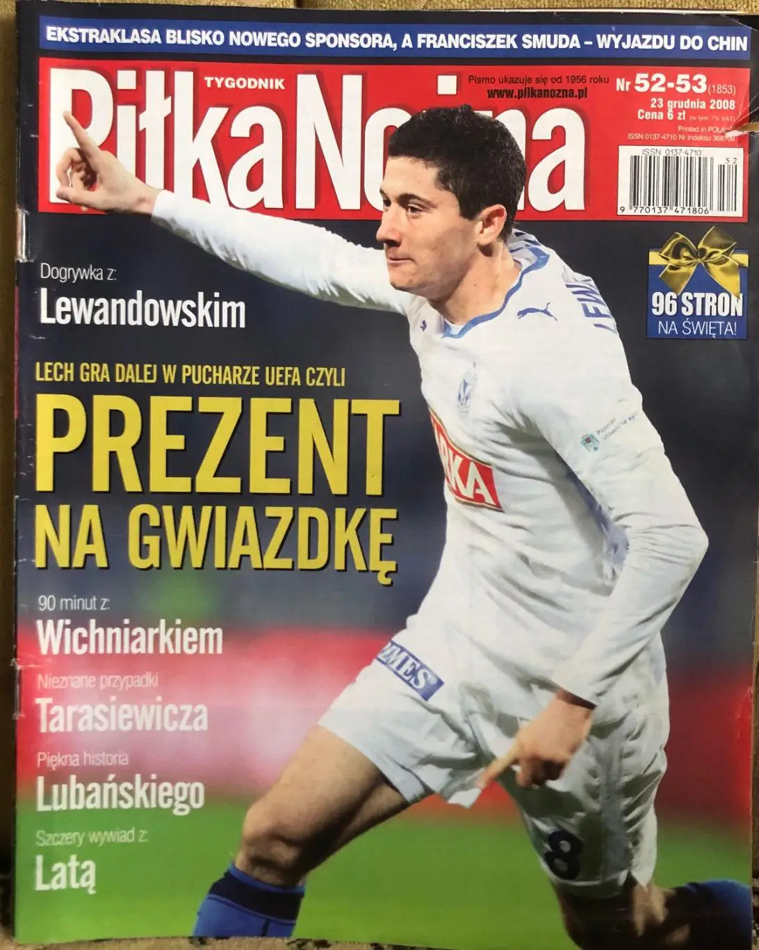 Журнал. Футбол Pilka Nozna N52-54/2008.Постер Левандовскі