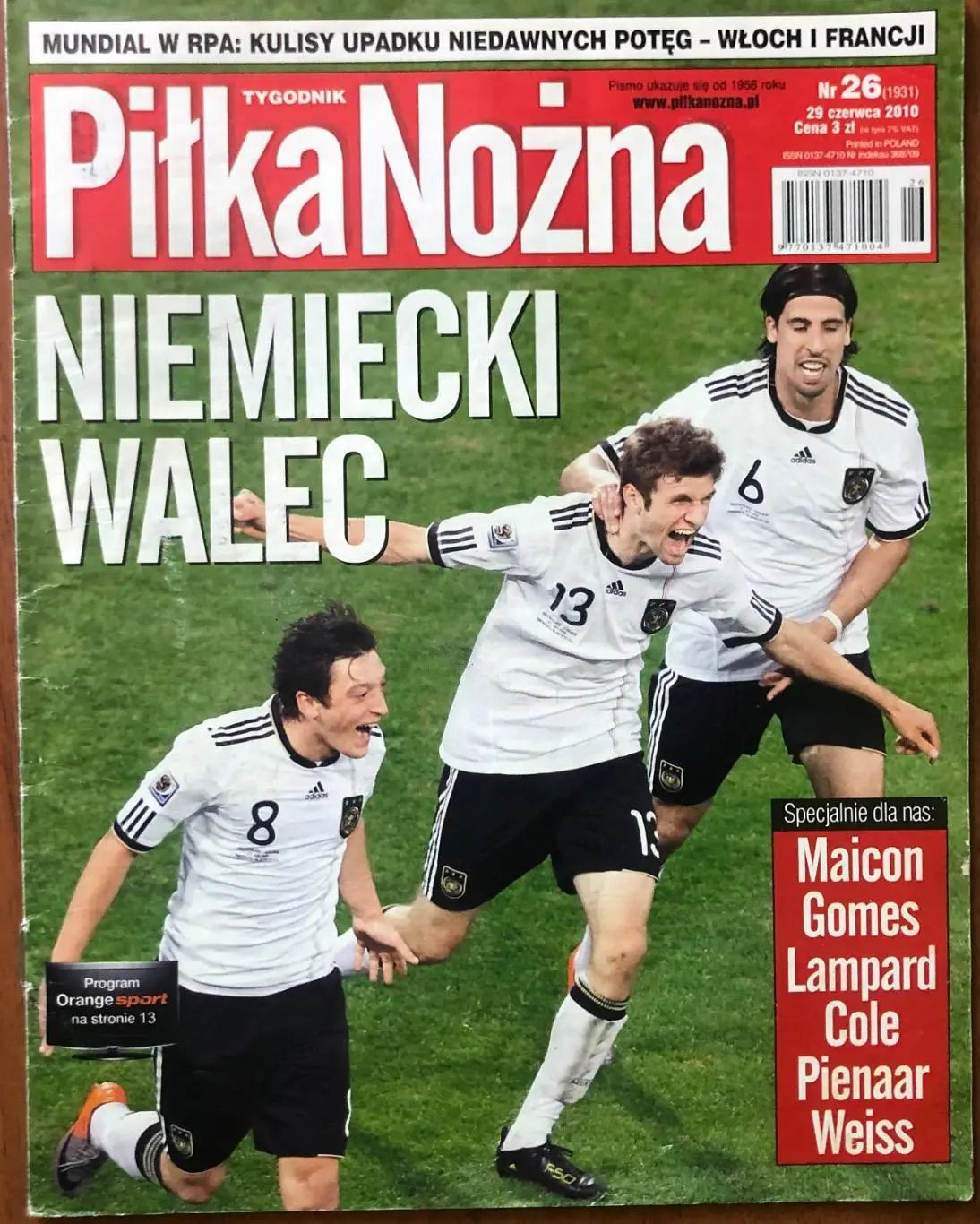Журнал. Футбол Pilka Nozna N26/2010 Постер Суарес