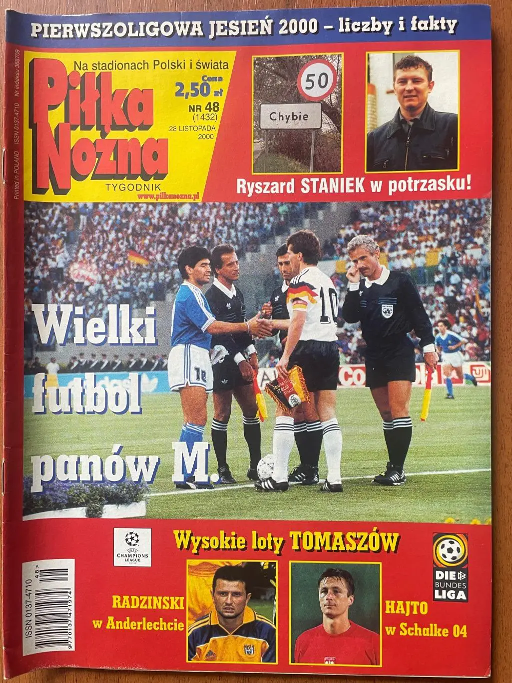 Журнал. Футбол Pilka Nozna N48/ 2000.Постер Ліверпуль,Ісландія,Погонь,Хайто.