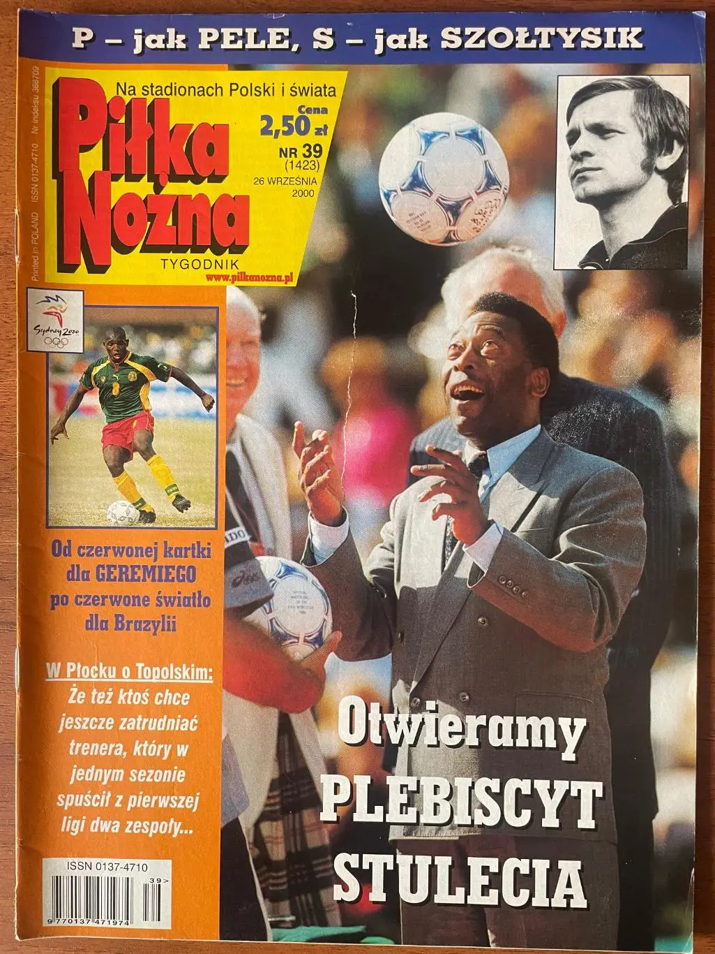 Журнал. Футбол Pilka Nozna N39/ 2000.Постер Реал,Фрей,Шолль,Клімек.