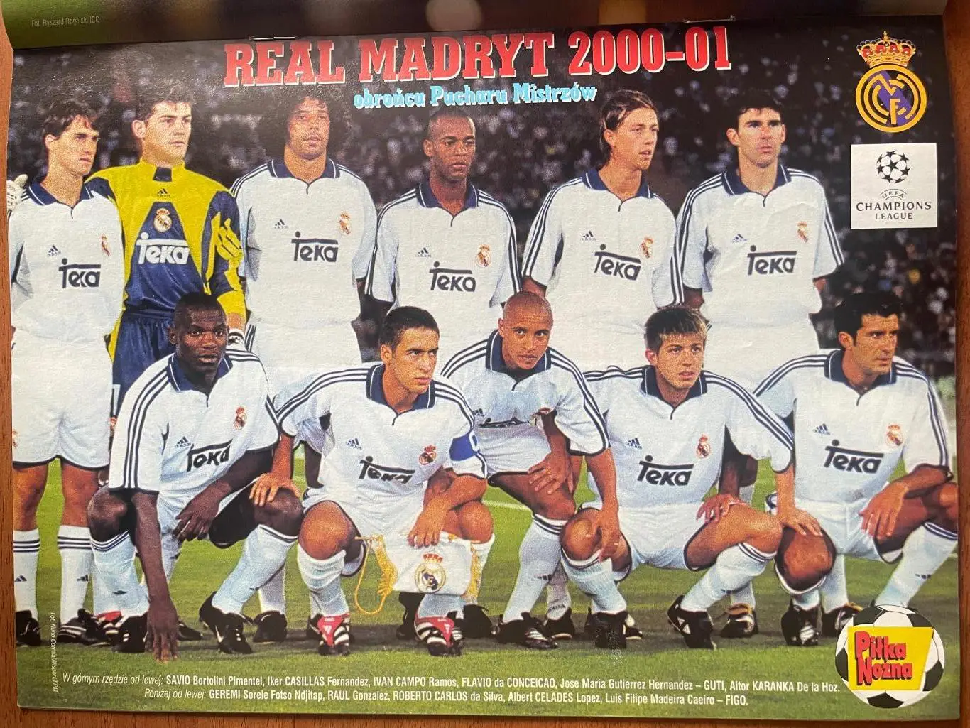 Журнал. Футбол Pilka Nozna N39/ 2000.Постер Реал,Фрей,Шолль,Клімек. 1