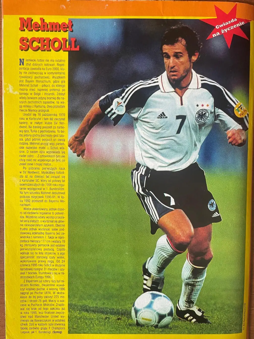 Журнал. Футбол Pilka Nozna N39/ 2000.Постер Реал,Фрей,Шолль,Клімек. 3