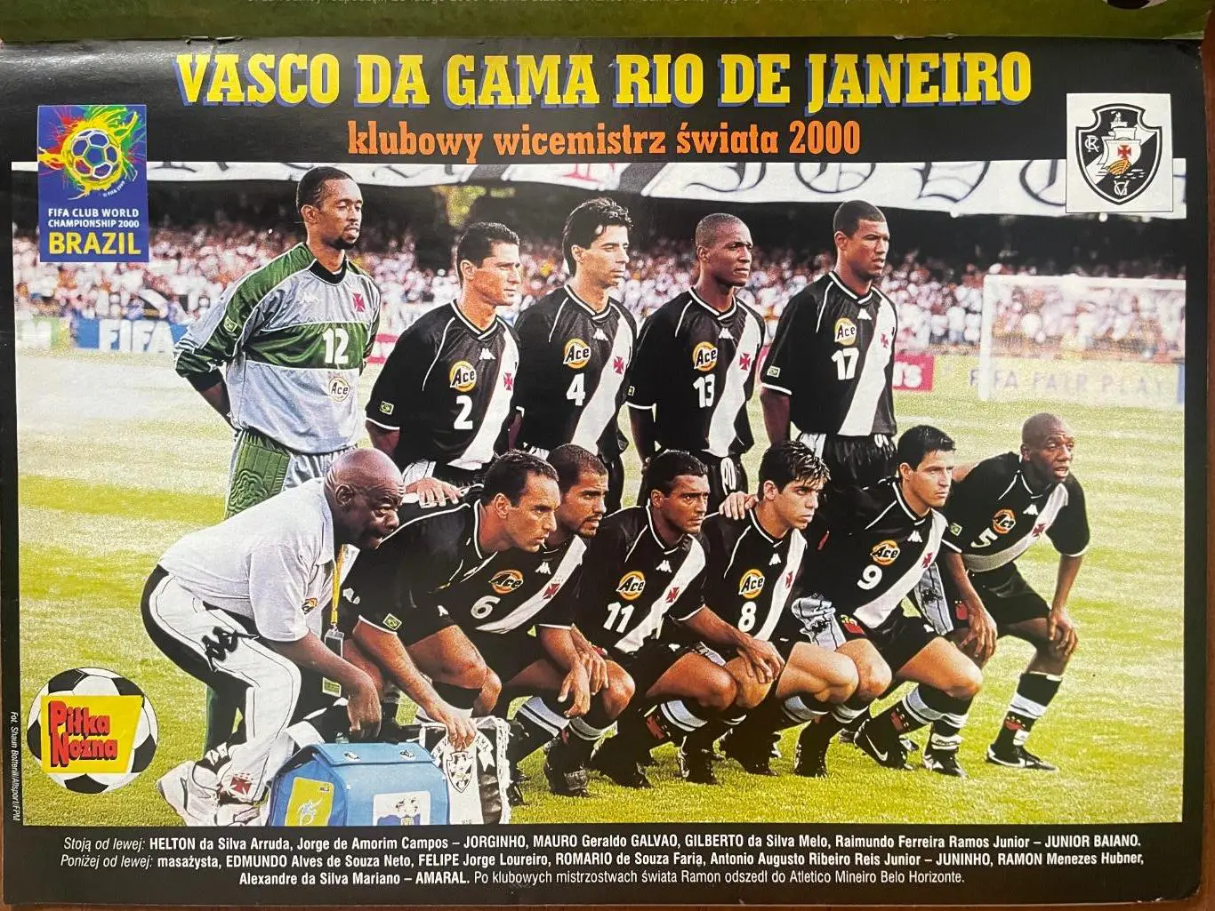 Журнал. Футбол Pilka Nozna N10/ 2000.Постер Франція,Васко Да Гама. 1