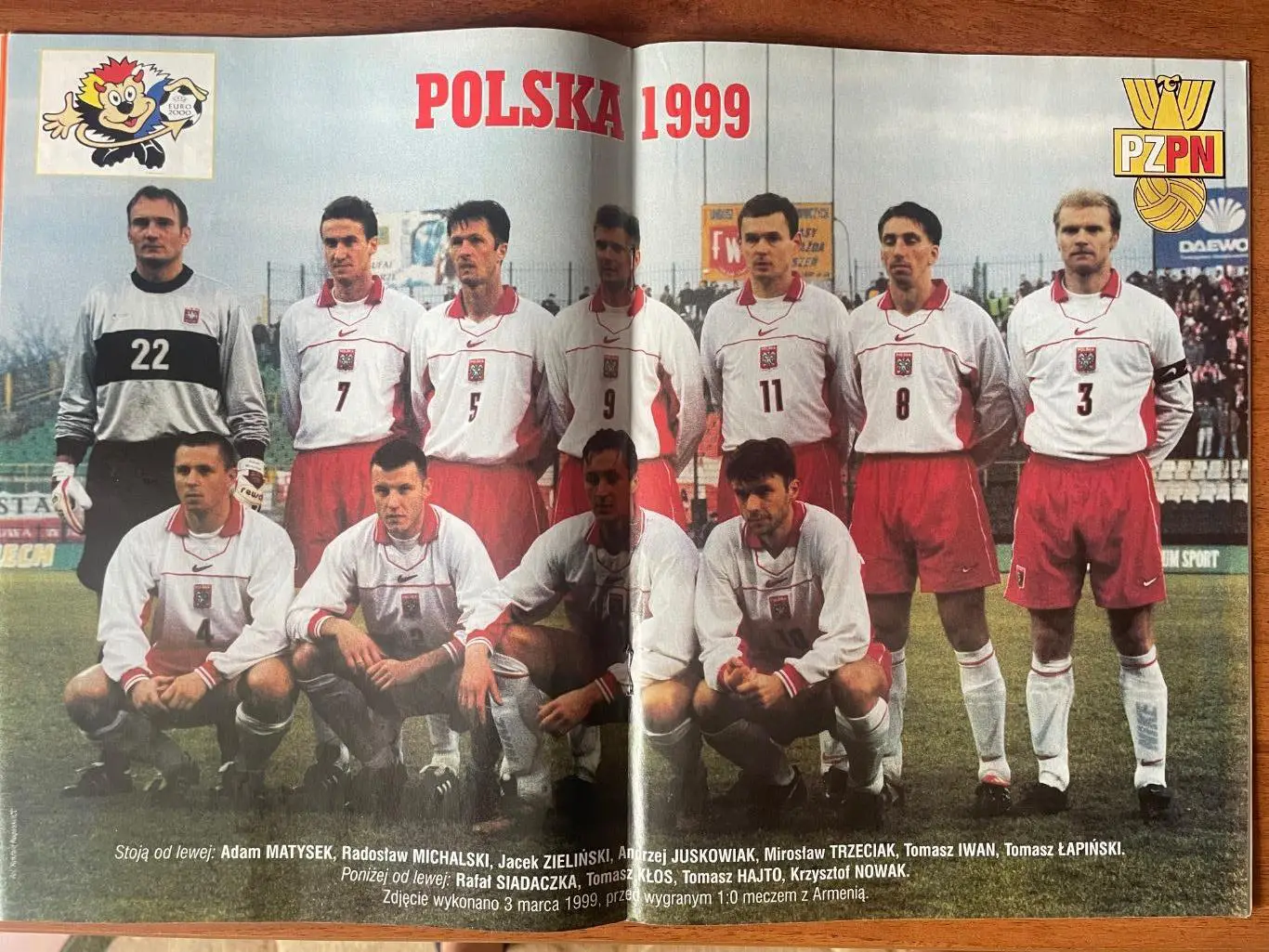 Журнал. Футбол Pilka Nozna N12/1999 Постер Англія,Польща,Швеція,Бекхем. 3