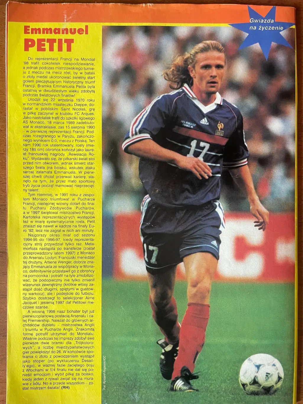 Журнал. Футбол Pilka Nozna N50/1998 Постер Бразилія,Каннаваро,Де Ла Пенья. 1