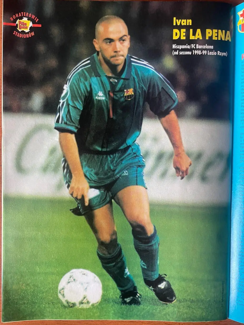 Журнал. Футбол Pilka Nozna N50/1998 Постер Бразилія,Каннаваро,Де Ла Пенья. 2