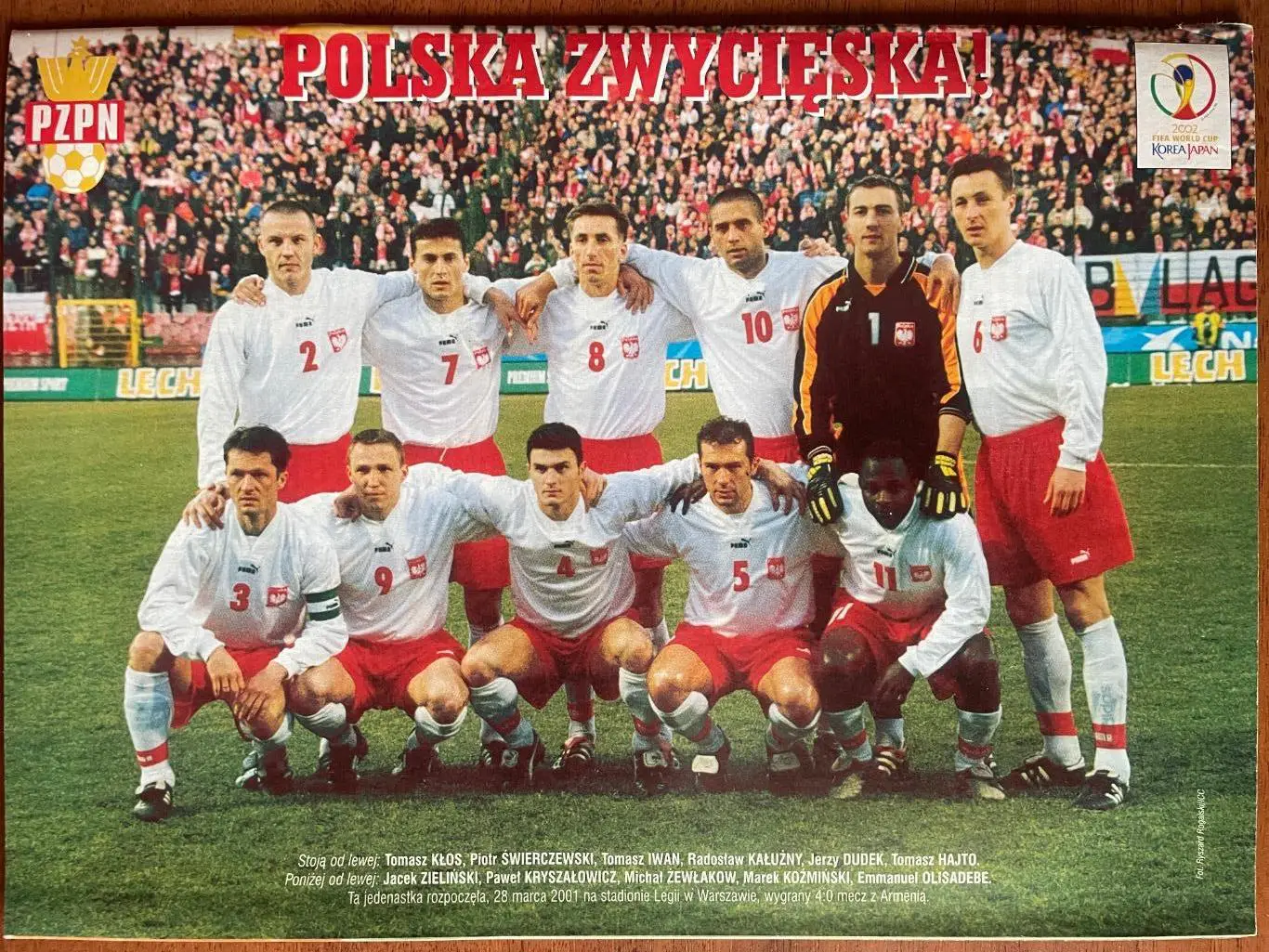 Журнал. Футбол Pilka Nozna N14/2001.Постер Польща,Луіс Енріке,Санчес. 1