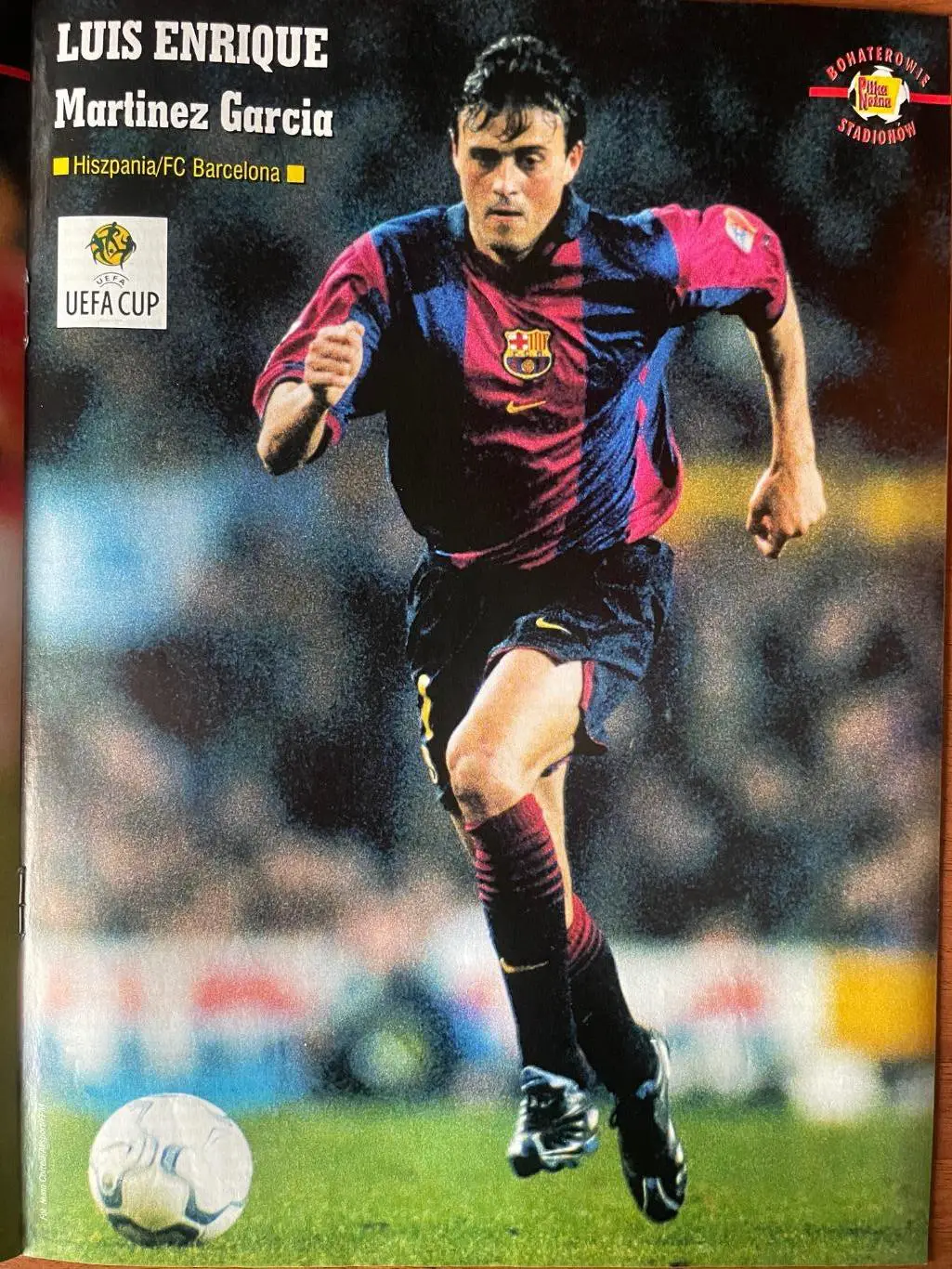 Журнал. Футбол Pilka Nozna N14/2001.Постер Польща,Луіс Енріке,Санчес. 2